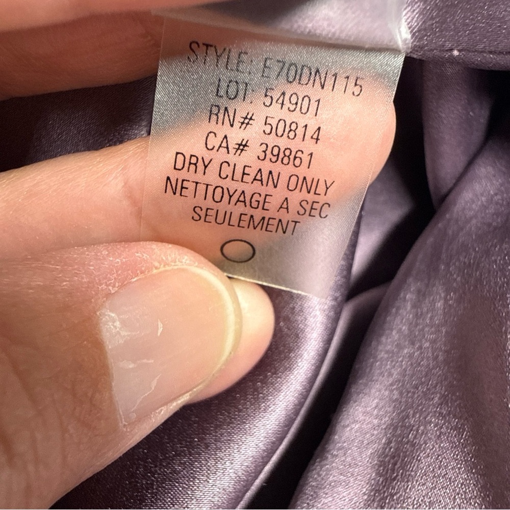 Elie Tahari Velvet Blazer Jacket Sz L Top Stitching Silk Lining Lilac Luxury - Picture 15 of 15